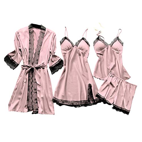 Cami Top and Shorts Set Nachtwäsche Frauen Seidenpyjama, Satin Pyjama Damen Set 109 - Seidenpyjama Schlinge Aesthetic Schlafanzug Seide Nachtwäsche Sexy Seiden Nachtkleid Negligee Robe von Jabidoos