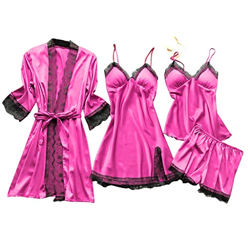 Cami Top and Shorts Set Nachtwäsche Frauen Seidenpyjama, Satin Pyjama Damen Set 39 - Seidenpyjama Schlinge Aesthetic Schlafanzug Seide Nachtwäsche Sexy Seiden Nachtkleid Negligee Robe von Jabidoos