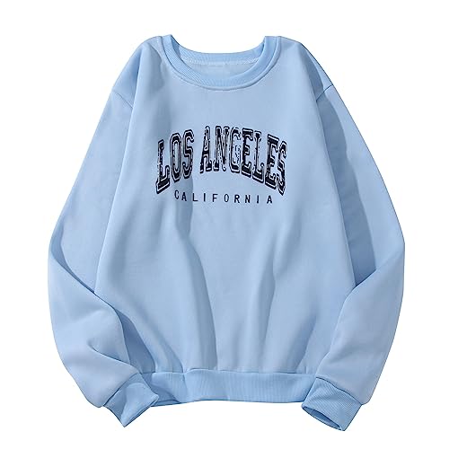 Damenpullover Langarm,Pullover Damen Sweatshirt, Herbst Outfit Damenpullover Langarm Oberteile Casual Oberteil Sport Streetwear Sweatshirts Ohne Kapuze Bluse Tops von Jabidoos