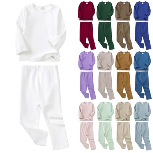 Dino Schlafanzug Jungen, Schlafanzug Kinder Thermo Fleece Pyjama - Nachthemd Flanell Pjs Warm Kuschelhose Schlafanzüge Langarm Zweiteiliger Set Nachtwäsche Winter Weihnachten Größe von Jabidoos