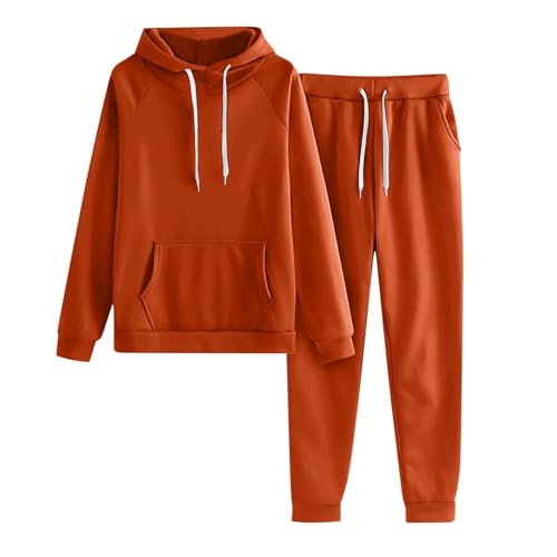 Hausanzug Damen Baumwolle, Jogginganzug Damen Baumwolle Lang Hausanzug - Zweiteiler Weich Lounge Set Frauen Sport Loungewear Warme Sportanzug Freizeitanzug Trainingsanzug 2 Teilig Oberteil Und Hose von Jabidoos