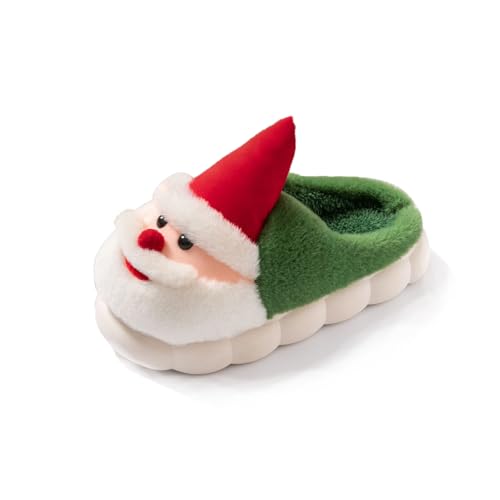 Hausschuhe Weihnachten, Hausschuhe Weihnachten Damen Lustige Winter Slipper - Hauspantoffeln Weiche Weihnachtsschlappen Christmas Weihnachtspantoffeln Thermoschuhe rutschfeste Plüsch Pantoffeln Tiere von Jabidoos