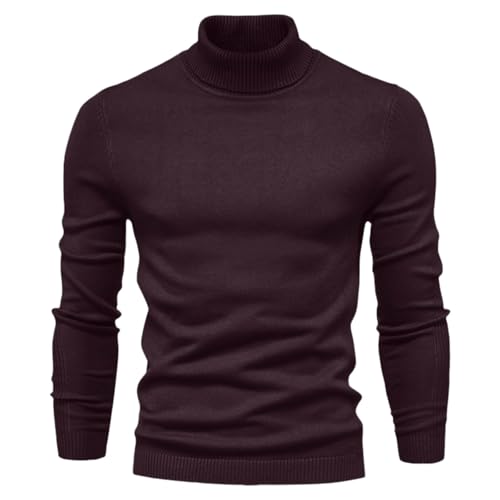 Herren Pullover Winter, Pulli Herren Winter Warm Strickpullover - Sweatshirt Casual Rollkragenpullover Norweger Sweater Aesthetic Outdoor Winterpullover Grobstrick Cardigan Lässig Schalkragen Langarm von Jabidoos