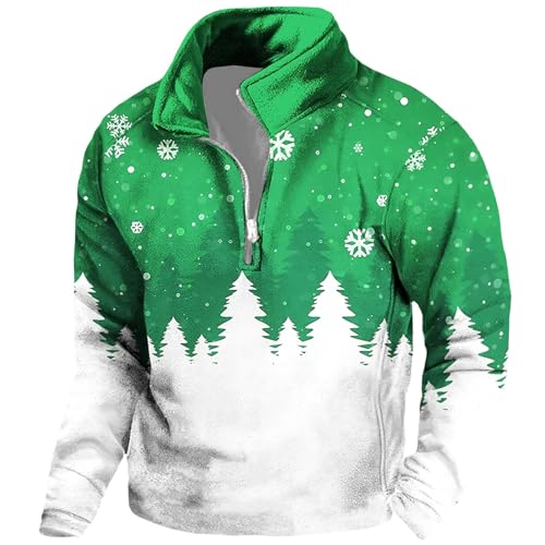 Herren Weihnachtspullover, Hoodie Weihnachten Herren Mode Oversized Christmas - Weihnachtskleidung Lässige Weihnachtspullis Lose Kapuzenpulli Hässlich Sweatshirts Mit Taschen Kapuze Kordelzug Hoodies von Jabidoos