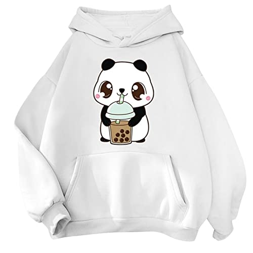 Hoodie Teenager Mädchen Oversize, Pullover Damen Hoodie - Anime Teenager Mädchen Cute Clothes Druck Kapuzen-Top, Herbst Und Winter Sweatshirt, Locker, Warmer Kapuzenpullover von Jabidoos