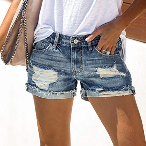 Hotpants Damen Jeans Used Denimshorts Basic Shorts Fitness Sweatshorts Zerrissen Sommerjeans Stretch Kurzhose Atmungsaktiv Freizeithose Sports Hotpant Sexy Jogginghose Frauen Freizeithosen Bequem Somm von Jabidoos