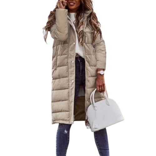 Jabidoos damen jacke winter, Damen Daunenjacke Lang Winterjacke - Winter Warm Mantel Steppmantel Wintermantel Mit Kapuze Winddicht Daunenmantel Outdoorjacke Steppjacke Steppmantel von Jabidoos