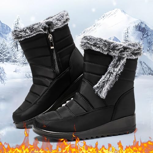 Jabidoos wanderschuhe damen, Barfuß Winterschuhe Damen Herren Winterstiefel Warme Gefüttert Stiefel Wasserdicht Schneestiefel Boots Schuhe von Jabidoos