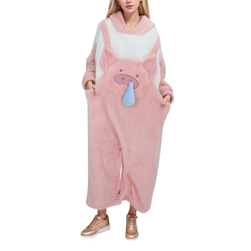 Jogginganzug Damen, Schlafanzug Damen Zweiteiler Elegant Hausanzug - Kuschelanzug Mädchen Jogginganzug Flauschig Frauen Outfit Baumwolle Thermo Pyjama Lang Fleece Kuschelig Warm Set Freizeitanzug P von Jabidoos