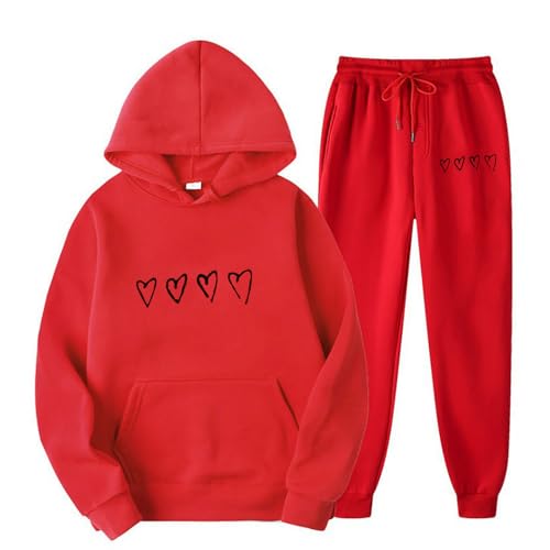 Jogginganzug mädchen, Hausanzug Damen Zweiteiler Lang Jogginganzug - Loungewear Warme Sport Set Weich Anzug 2 Teiler Trainingsanzug Frauen Polyester Freizeitanzug Kapuzenjacke&Sporthose von Jabidoos