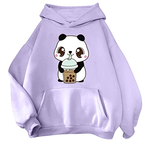 Kawaii Hoodie, Pullover Damen Hoodie - Anime Teenager Mädchen Cute Clothes Druck Kapuzen-Top, Herbst Und Winter Sweatshirt, Locker, Warmer Kapuzenpullover von Jabidoos