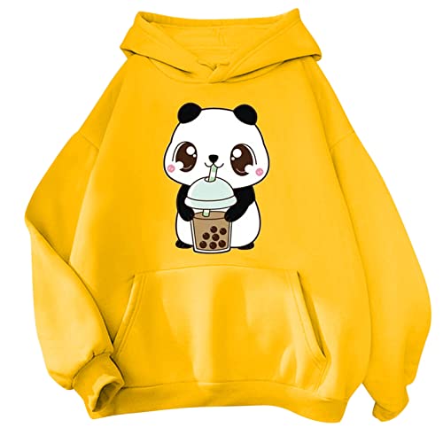 Kawaii Hoodie, Pullover Damen Hoodie - Anime Teenager Mädchen Cute Clothes Druck Kapuzen-Top, Herbst Und Winter Sweatshirt, Locker, Warmer Kapuzenpullover von Jabidoos