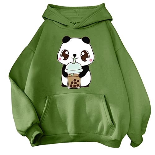 Kawaii Kleidung, Pullover Damen Hoodie - Anime Teenager Mädchen Cute Clothes Druck Kapuzen-Top, Herbst Und Winter Sweatshirt, Locker, Warmer Kapuzenpullover von Jabidoos