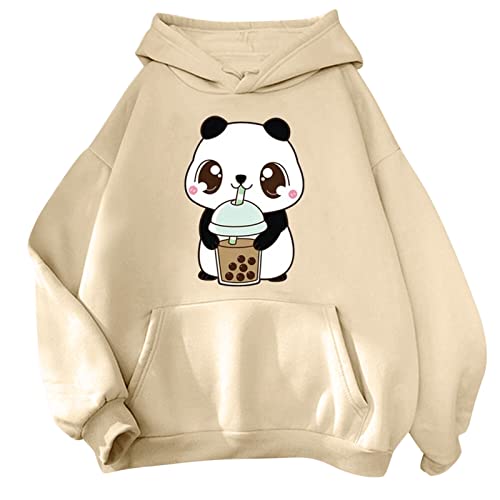 Kawaii Kleidung, Pullover Damen Hoodie - Anime Teenager Mädchen Cute Clothes Druck Kapuzen-Top, Herbst Und Winter Sweatshirt, Locker, Warmer Kapuzenpullover von Jabidoos