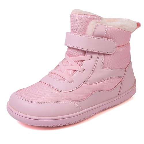 Kinder Schuhe für mädchen, Kinder Winter Barfußschuhe Jungen Mädchen Winterschuhe Warme Gefüttert Barfussschuhe Leicht rutschfest Winterstiefel Schneestiefel Wanderschuhe von Jabidoos