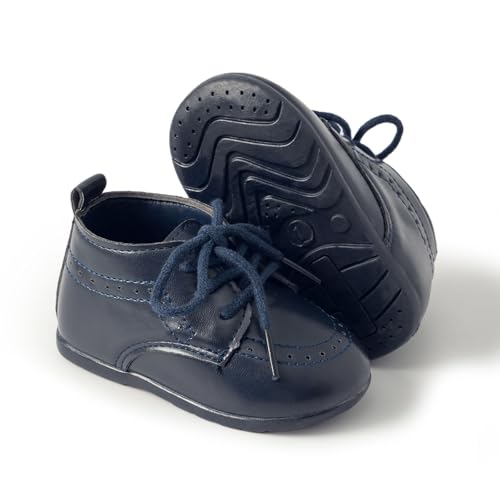 Lederpuschen Baby, Leder Krabbelschuhe Baby Lauflernschuhe - Lederschuhe Mit Schnürsenkeln Hausschuhe Outdoor Weicher Kleinkind rutschfeste Barfußschuhe von Jabidoos