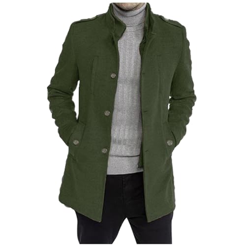 Mantel, Mantel Herren Winter Warm Wolljacke - Übergangsmantel Grau Jacke Herbst Coat Wolle Herrenmantel Business Reverskragen Trenchcoat Winterjacke Mit Taschen von Jabidoos