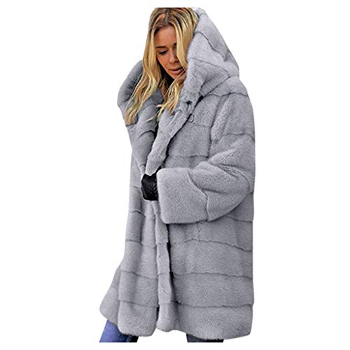 Parka Damen, Wintermantel Damen Gefüttert Warme Winterjacke - Daunenjacke Elegant Winterjacken Plüschjacke Warm Funktionsparka Elegante Parka Jacke Mantel Kurze Mit Fellkapuze Steppjacke von Jabidoos