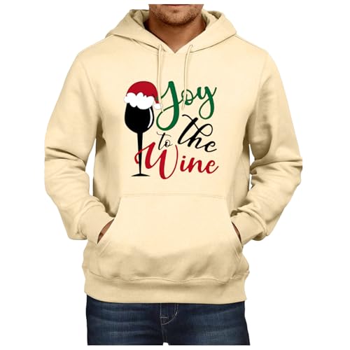 Pullover Weihnachten, Christmas Hoodie Herren Komfortabel Warm Weihnachtshoodie - Weihnachtspullover Lose Sweatshirts Casual Kapuzenshirt Ugly Pulli Langarm Fit Sweater Unisex Weihnachtspulli Lustige von Jabidoos