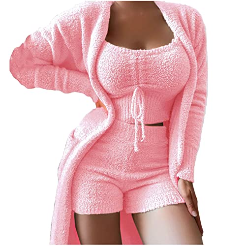 Schlafoverall Damen, Hausanzug Damen Warmer Winter Jumpsuit - Jogginganzug Hausmantel Baumwolle Damenschlafanzug Lang Teddyfleece Flauschig Warm Fleece Pyjama Kuschelig von Jabidoos