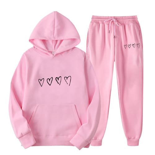 Sport Anzug für Damen, Hausanzug Damen Zweiteiler Lang Jogginganzug - Loungewear Warme Sport Set Weich Anzug 2 Teiler Trainingsanzug Frauen Polyester Freizeitanzug Kapuzenjacke&Sporthose von Jabidoos