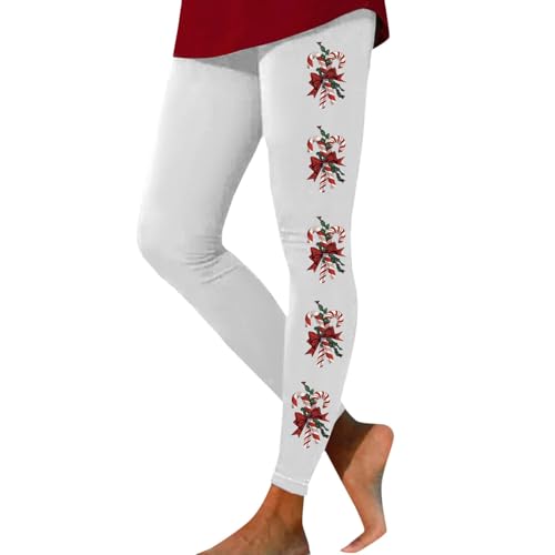 Sport Leggings Damen, Leggings Weihnachten Damen Fleece Baumwolle Weihnachtshose - Yogahosen Schwarz Weihnachtsleggings Gym Wollstrumpfhose Kariert Winterleggings Winter Strumpfhosen Fleece-Gefüttert von Jabidoos