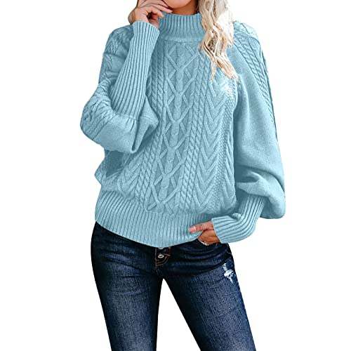 Strick Pullover,Strickpullover Damen Damenpullover Langarm - Knit Sweater Pullover Herbst Fledermausärmel Oberteil Jumper Klassischer Elegant Vintage von Jabidoos