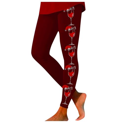 Thermo Leggings Damen, Weihnachtshose Damen Fleece Winter Leggings Weihnachten - Weihnachtsstrumpfhose Baumwoll Yogahosen Bunt Winterleggings Weihnachtsleggins Elegant Hose Christmas Kostüm Geschenke von Jabidoos