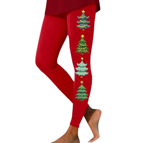 Thermo Leggings Damen, Weihnachtsstrumpfhose Damen Fleece Thermo Weihnachtshose - Sportleggings Sport Yogahosen Yoga Jogginghose Gym Weihnachtsleggings Blickdicht Elegant Pants High Waist en Laufh von Jabidoos