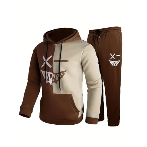 Trainingsanzug, Jogginganzug Herren Damen Techwear Y2K Trainingsanzug Set - 3D Print Hip Hop Winter 2-Teilig Tracksuit Mit Kapuze Warm Streetwear Lässig Sportanzug Sport Anzug Freizeitanzug Trendiges von Jabidoos