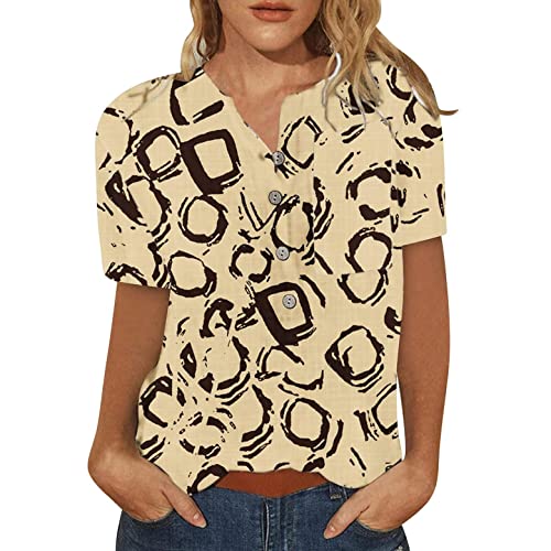 Tshirt Damen Oversize Sommer V-Ausschnitt Pullover Bluse Casual Elegant Oversize T-Shirt Sommershirt Kurzarm Lose Lässig Tunika Tops Tshirt von Jabidoos