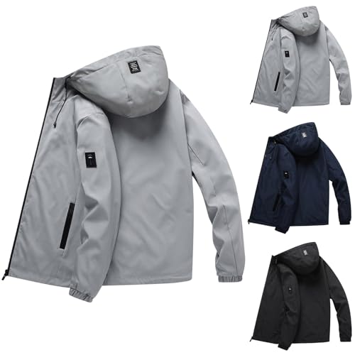 Waterproof Jacket Men, Softshelljacke Herren Wasserdicht Winddicht Winterjacke - übergangsjacke Warme Windbreaker Funktionsjacke Outdoorjacke für Wandern Fahrrad Camping von Jabidoos