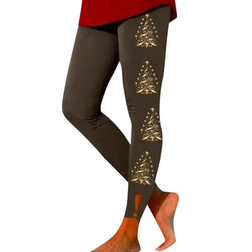 Weihnachts Hosen Damen, Weihnachtsstrumpfhose Damen Fleece Baumwolle Leggings Weihnachten - Weihnachtsleggins Thermoleggings Sport Strumpfhose Thermo Weihnachtshose Yoga Schlank Reithose Strumpfhosen von Jabidoos