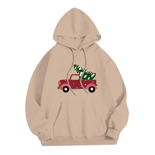 Weihnachtspullover, Christmas Hoodie Männlich Lose Oversized Weihnachten Herren - Weihnachtspulli Sweatshirts Ugly Hoodies Hässlich Pulli Mit Taschen Casual X-Mas Sweatshirt von Jabidoos