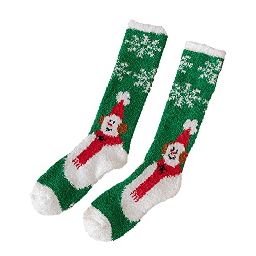 Weihnachtssocken Unisex Männer Flauschige Socken Damen Weihnachten Lang - Warme Lustig Kuschel Niedliche Winter Plüsch Karikatur Tier Witzige Frauen Sneakersocken von Jabidoos