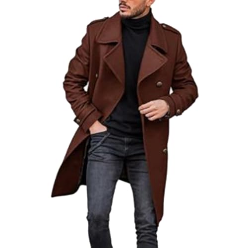 Winter Mantel Herren, Wolljacke Herren Warm Winter Wintermantel - Herrenwinterjacke Winterjacken Warme Winterparka Stehkragen Parka Slim Fit Wollmantel Mantel Kurz Winterjacke Business von Jabidoos