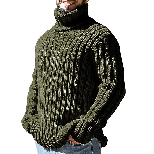 Winter Pullover Herren warm, Pullover Herren Winter Warm Sweater - Rollkragenpullover Elegant Strick Fleecepullover Strickpullover Langarm Langarmshirt Damen Pattern Y2k Pulli Winterpullover Rundhals von Jabidoos