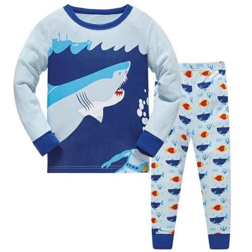 Winter Pyjama Kinder warm, Pyjama Kinder Fleece Zweiteile Schlafanzug - Hausanzug Langarmshirt Schlafanzüge Kuschelpullover Kinderschlafanzug Fleecehose Pjs Pullover Für Jungen Und Mädchen Baumwolle von Jabidoos