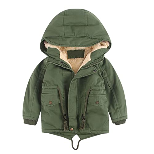 Winterjacke Jungen 134, Kinder Winterjacke Jungen Mädchen Wintermantel - Warm Gefütterte Blouson Hoodie Dicke Mantel Parka Fleecejacke Baby Jacke von Jabidoos