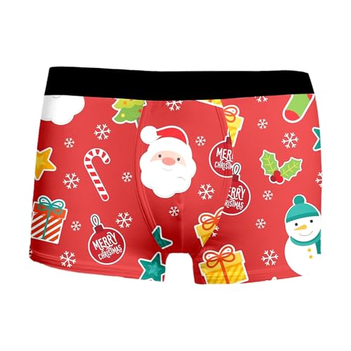 boxershorts herren, Boxershorts Herren Weihnachten Männer Personalisierte Baumwolle Weihnachts - Personalisiert Unterhosen Christmas Motiv Weihnachtsunterhose Komfortabel Lustige Weihnachtsmann Kostüm von Jabidoos