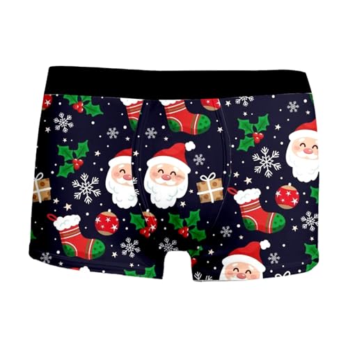 boyfriend gift, Boxershorts Herren Weihnachten Männer Sport Unterhose - Personalisiert Weihnachtsboxershort Mode Bequeme Weinachten Kostüm Komfortabel Weihnachtsmann Lustige Adventskalender Männergesc von Jabidoos