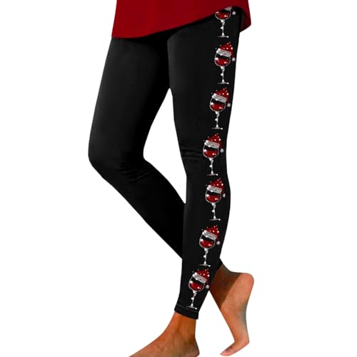 bunte leggings damen, Weihnachtshose Damen Winter Thermo Strumpfhosen - Leggings Weihnachten Gemustert Thermostrumpfhose Gym Yogahosen Fitness Schlank Reithose Stretch Gefütterte High Waist Fleece Win von Jabidoos