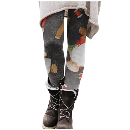 christmas pants, Weihnachtshose Damen Baumwolle Gefüttert Strumpfhosen - Winterleggings Sport Yogahosen Gemustert Baumwollstrumpfhose Bunt Christmas Winter Weihnachten Radlerhosen Weihnachtsmann Print von Jabidoos