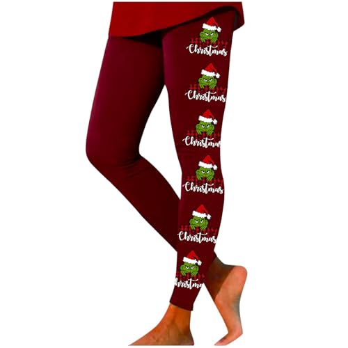 christmas pants, Weihnachtsleggings Damen Bunt Thermo Weihnachtshose - Thermoleggings Christmas Winterstrumpfhose Gemusterte Winterleggings Sportleggings Shaping Winter Strumpfhosen Fleece-Gefüttert W von Jabidoos