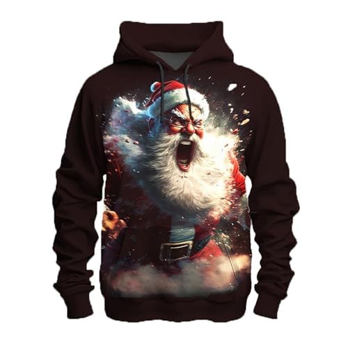 christmas pullover herren, Weihnachtshoodie Männlich Lose Oversized Weihnachts Hoodie - Weihnachtspullis Hässlich Hoodies Weihnachtspulli Sweatshirts Lässige Fit Langarm Sweater Unisex Lustige Rentier von Jabidoos