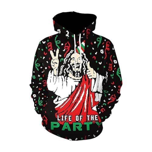 christmas sweater, Weihnachtshoodie Männlich Lose Winter Weihnachts Hoodie - Pulli Lustig Weihnachtspullis Mode Sweatshirts Casual Kapuzenpulli Langarm 3d Druck Christmas Kapuzenpullover Herren Mit Ta von Jabidoos