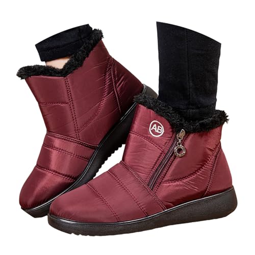 damen winterschuhe, Winterstiefel Damen Herren Warme Gefüttert Winterschuhe Schneestiefel Wasserdicht - Winter Stiefel Reißverschluss Kurzschaft Stiefeletten Boots Outdoor Leicht Bequem Rutschfeste Wa von Jabidoos