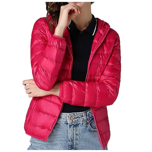 daunenjacke damen, Steppmantel Damen Elegant Puffer Daunenjacke - Winterjacke Frauen Daunenmantel Mädchen Outdoor Jacke Casual Wintermantel Wolle Leicht Winter Mantel Schwarz Wasserdicht Warm Gefütter von Jabidoos