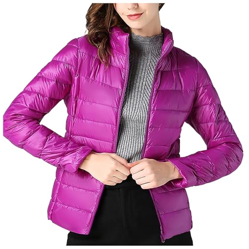 daunenmantel Damen lang, Steppjacke Damen Herbst Winter Wintermantel - Puffer Outdoorjacke Elegant Winterjacke Leichte Frauen Übergangsjacke Dünne Daunenmantel Mantel Leichter Steppmantel Down Jacket von Jabidoos