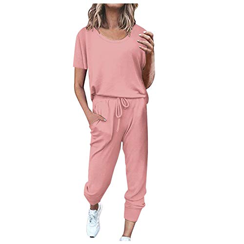 flanell pyjama damen, Schlafanzug Damen Elegant Winter Jumpsuit - Homewear Weihnachten Loungewear Mädchen Hausmantel Outfit Frauen Hausanzug Kuschelig Langarm Lounge Sets Strickpullover Top Weites Bei von Jabidoos